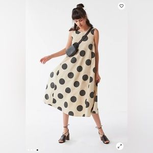 CAARA oversized polka dot midi dress